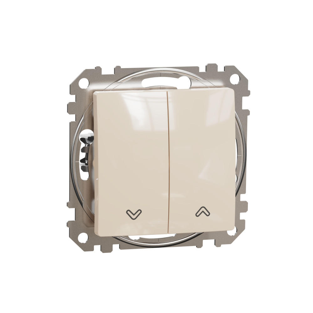 Вимикач для жалюзі кнопочний Schneider Electric Sedna Design Бежевий SDD111114